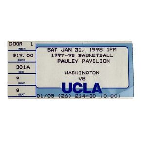 UCLA Bruins VS Washington Vintage Basketball Ticket Stub 97-98